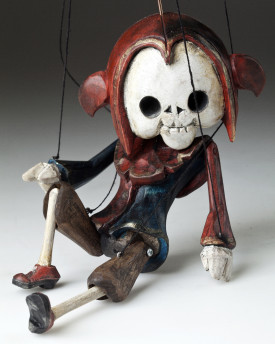 Superstar Skeleton Jester - Eine Holzpuppe mit einem originellen Look