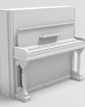 Piano model for 3D printing