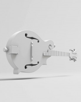 Mandolin model for 3D printing