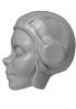 foto: 3D Model hlavy mladého pilota pro 3D tisk 100 mm