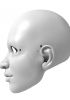 foto: 3D Model hlavy černošské princezny pro 3D tisk 115 mm