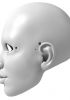foto: Afroamerikanerin 3D Kopfmodel für den 3D-Druck 115 mm