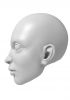 foto: Frau mit starken Lippen 3D Kopfmodel für den 3D-Druck 115mm