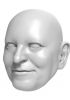 foto: 3D Modèle de tête d'un homme satisfait pour l'impression 3D 126mm