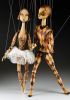 foto: Harlequin wooden marionette