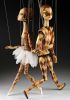 foto: Marionnettes en bois Arlequin et Ballerine