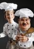 foto: Couple de chefs - marionnettes inspirées des acteurs célèbres Laurel & Hardy