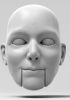 foto: Mistica Signorina, modello 3D di una testa di donna (per marionette da 100 cm)
