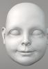 foto: Holčička, 3D model hlavy pro 60cm loutku, stl pro 3D tisk