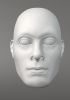 foto: Calm middle-aged man, 3D model of head