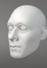 foto: Ruhiger Mann mittleren Alters, 3D-Modell des Kopfes