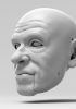 foto: Älterer Herr, 3D-Kopfmodell, bewegliche Augen und offener Mund, für 3D-Druck