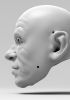 foto: Elderly gentleman, 3D head model, moving eyes and opening mouth, for 3D printing