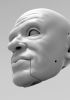 foto: Starší pán, 3D model hlavy, pohyblivé oči a otevírací ústa, pro 3D tisk