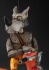 foto: Wolf mit Vespa - handgeschnitzte Holzmarionette