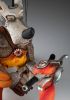 foto: Wolf with Vespa - wooden hand-carved marionette