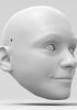 foto: 3D model hlavy malé holčičky pro 60cm loutku, stl pro 3D tisk