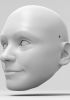 foto: 3D model of a little girl's head for 60cm puppet, stl for 3D printing