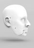 foto: 3D Model of corpulent man's head for 3D print 155 mm