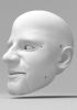 foto: Hlava muže s vysokým čelem pro 3D tisk – 140mm