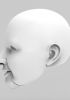 foto: 3D Model hlavy smějící se ženy pro 3D tisk