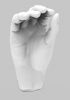foto: 3D Model rukou v gestu spojených prstů pro 3D tisk