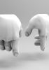 foto: 3D Model of fat hands for 3D print