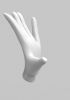 foto: 3D Model of hand with stretched fingers for 3D print