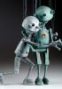 foto: Robot – ON - marionette in silver look and steampunk style