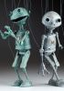 foto: Robot-ON-Marionette in Silberoptik und Steampunk-Stil