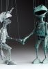 foto: Robot-ON-Marionette in Silberoptik und Steampunk-Stil