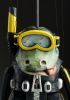 foto: Frog diver – hand carved marionette from linden wood